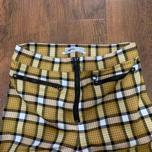 yellow plaid pants